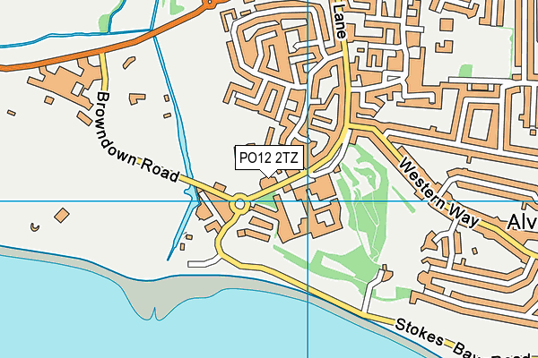 PO12 2TZ map - OS VectorMap District (Ordnance Survey)