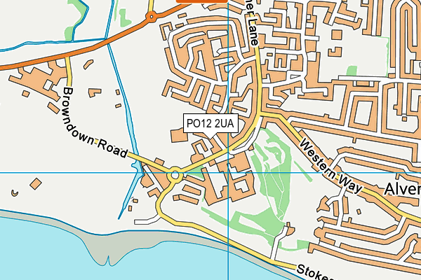 PO12 2UA map - OS VectorMap District (Ordnance Survey)