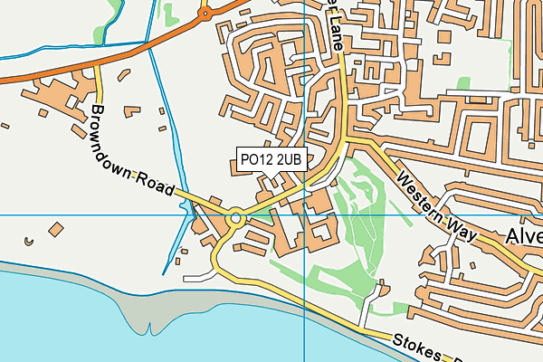 PO12 2UB map - OS VectorMap District (Ordnance Survey)
