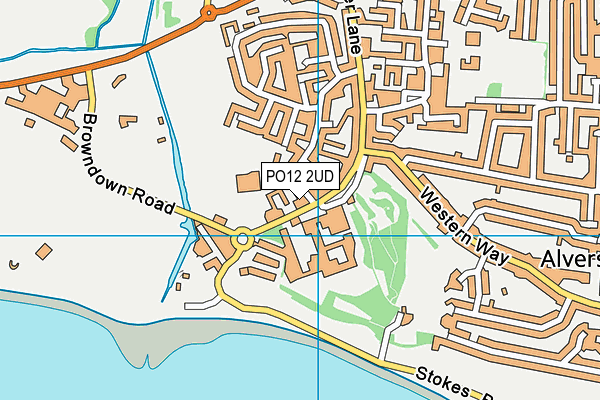 PO12 2UD map - OS VectorMap District (Ordnance Survey)