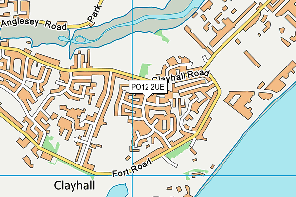 PO12 2UE map - OS VectorMap District (Ordnance Survey)