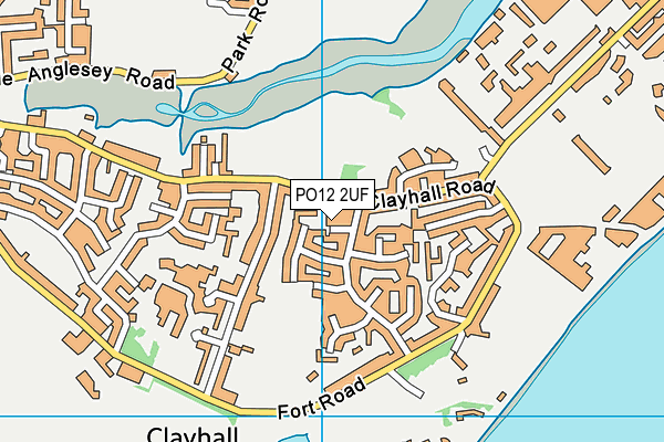 PO12 2UF map - OS VectorMap District (Ordnance Survey)