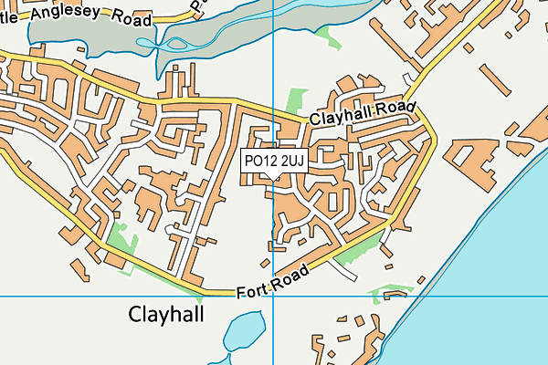 PO12 2UJ map - OS VectorMap District (Ordnance Survey)