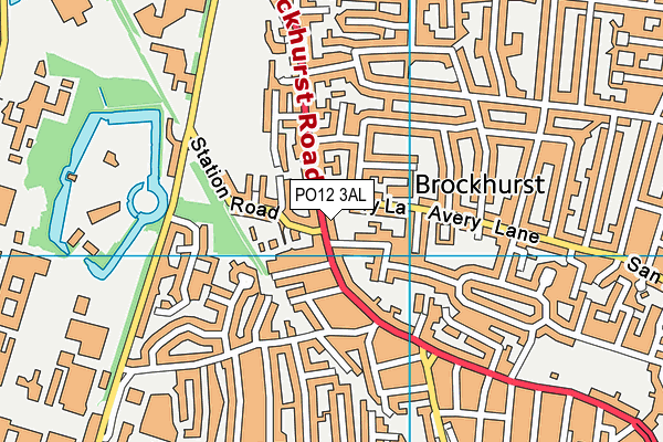 PO12 3AL map - OS VectorMap District (Ordnance Survey)