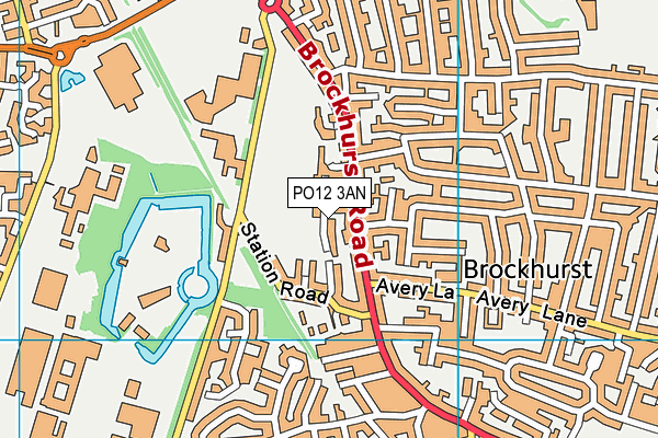 PO12 3AN map - OS VectorMap District (Ordnance Survey)