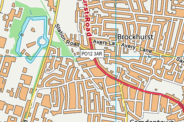 PO12 3AR map - OS VectorMap District (Ordnance Survey)