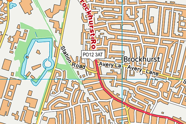 PO12 3AT map - OS VectorMap District (Ordnance Survey)