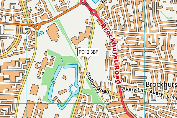 PO12 3BF map - OS VectorMap District (Ordnance Survey)