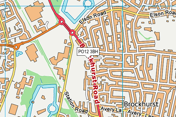 PO12 3BH map - OS VectorMap District (Ordnance Survey)