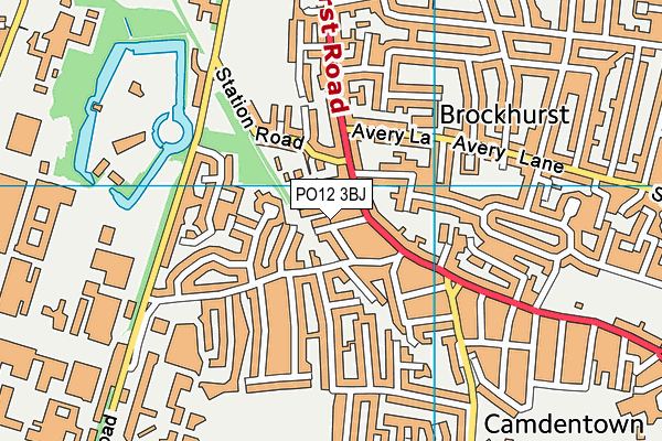 PO12 3BJ map - OS VectorMap District (Ordnance Survey)