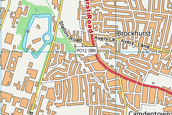 PO12 3BN map - OS VectorMap District (Ordnance Survey)