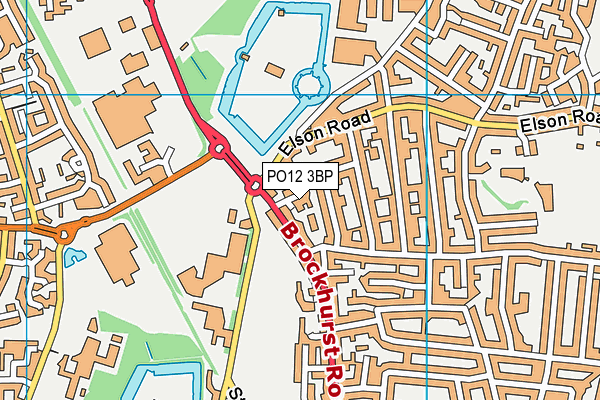 PO12 3BP map - OS VectorMap District (Ordnance Survey)