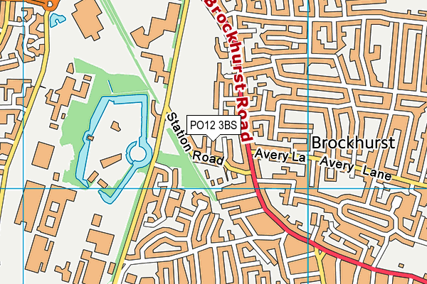 PO12 3BS map - OS VectorMap District (Ordnance Survey)