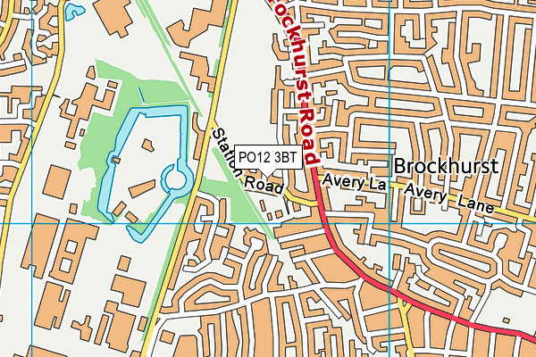 PO12 3BT map - OS VectorMap District (Ordnance Survey)