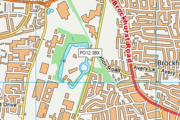 PO12 3BX map - OS VectorMap District (Ordnance Survey)