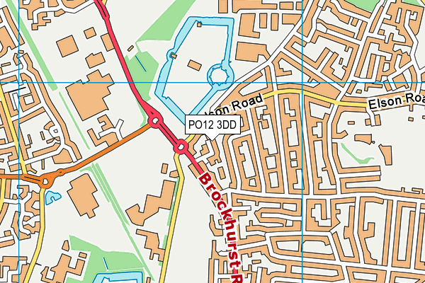 PO12 3DD map - OS VectorMap District (Ordnance Survey)