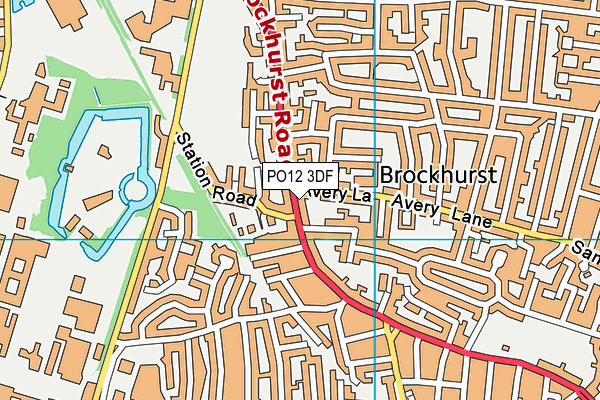 PO12 3DF map - OS VectorMap District (Ordnance Survey)