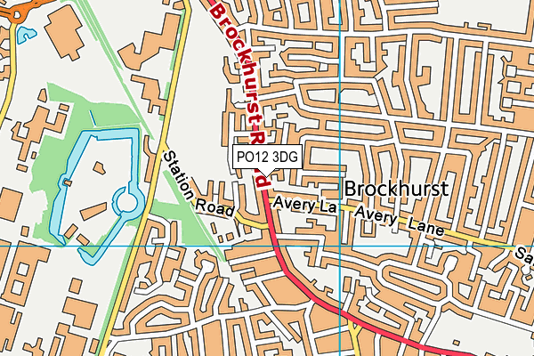 PO12 3DG map - OS VectorMap District (Ordnance Survey)