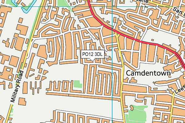 PO12 3DL map - OS VectorMap District (Ordnance Survey)