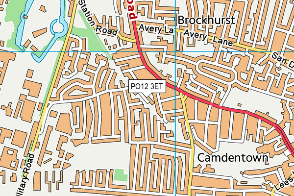 PO12 3ET map - OS VectorMap District (Ordnance Survey)