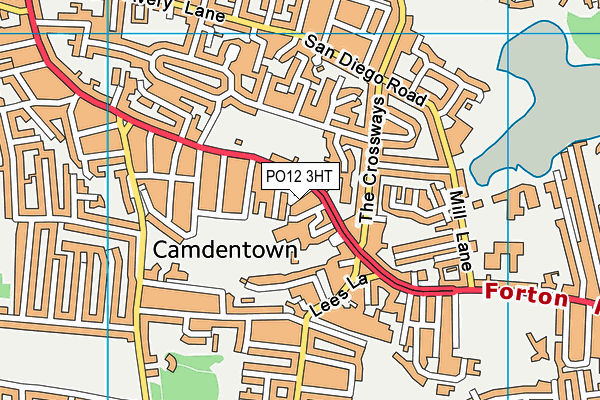 PO12 3HT map - OS VectorMap District (Ordnance Survey)