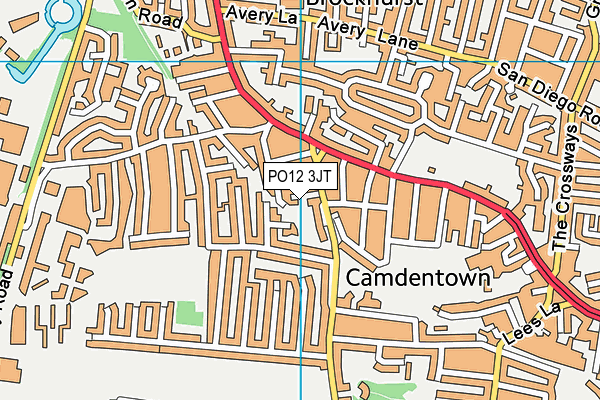 PO12 3JT map - OS VectorMap District (Ordnance Survey)