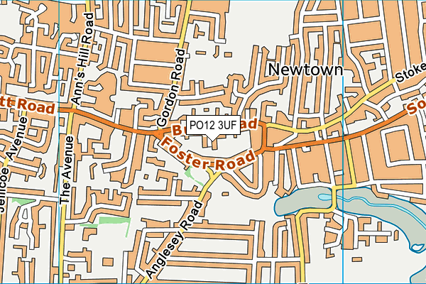 PO12 3UF map - OS VectorMap District (Ordnance Survey)