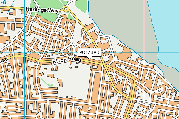 PO12 4AD map - OS VectorMap District (Ordnance Survey)