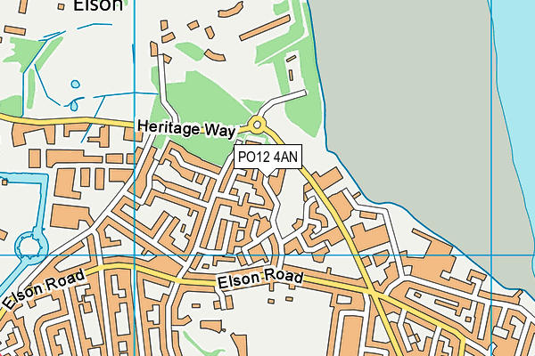 PO12 4AN map - OS VectorMap District (Ordnance Survey)
