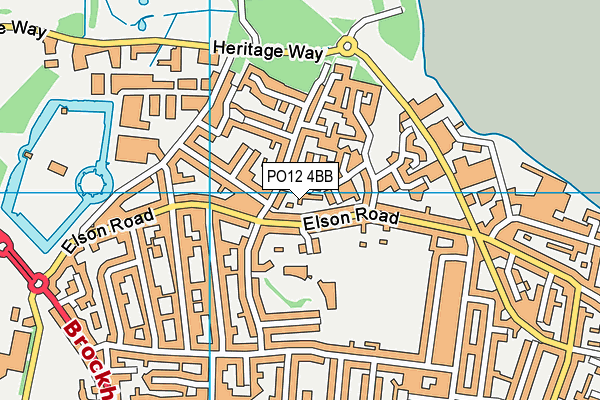 PO12 4BB map - OS VectorMap District (Ordnance Survey)