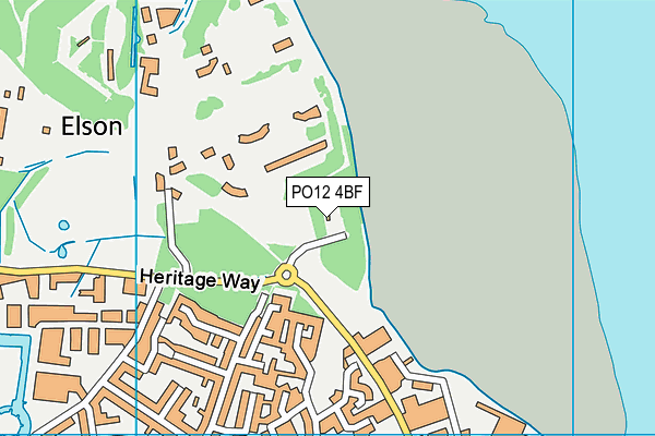 PO12 4BF map - OS VectorMap District (Ordnance Survey)