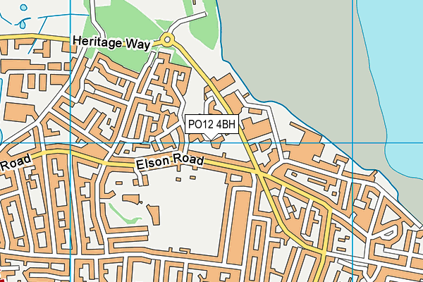 PO12 4BH map - OS VectorMap District (Ordnance Survey)