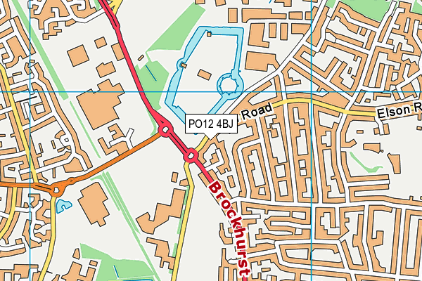 PO12 4BJ map - OS VectorMap District (Ordnance Survey)