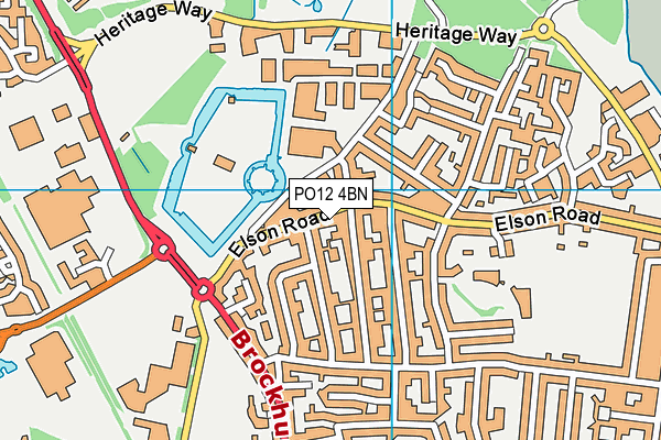 PO12 4BN map - OS VectorMap District (Ordnance Survey)