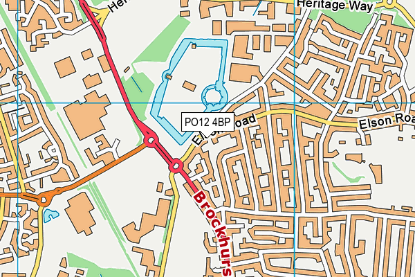 PO12 4BP map - OS VectorMap District (Ordnance Survey)