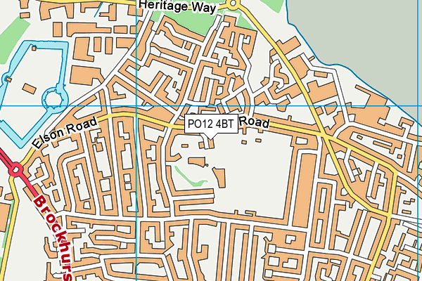 PO12 4BT map - OS VectorMap District (Ordnance Survey)