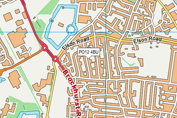 PO12 4BU map - OS VectorMap District (Ordnance Survey)