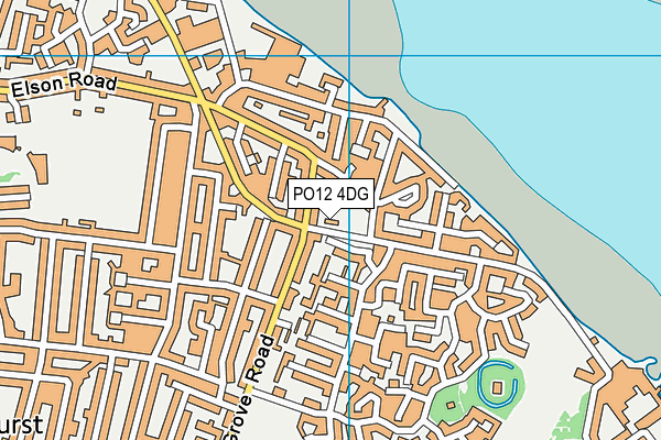 PO12 4DG map - OS VectorMap District (Ordnance Survey)