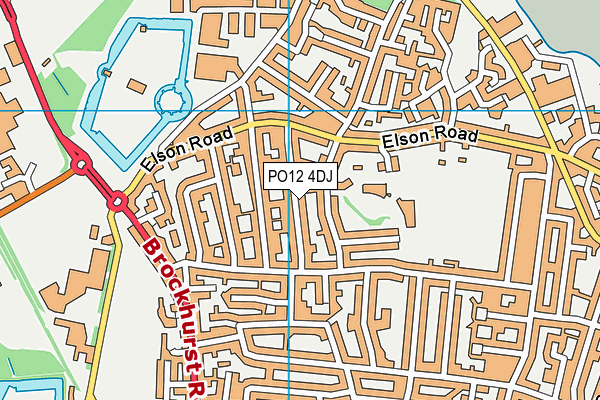 PO12 4DJ map - OS VectorMap District (Ordnance Survey)