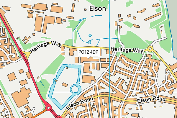 PO12 4DP map - OS VectorMap District (Ordnance Survey)