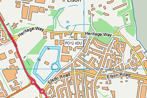 PO12 4DU map - OS VectorMap District (Ordnance Survey)