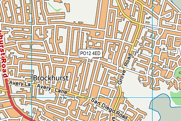 PO12 4ED map - OS VectorMap District (Ordnance Survey)