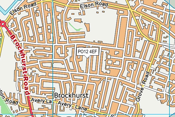 PO12 4EF map - OS VectorMap District (Ordnance Survey)