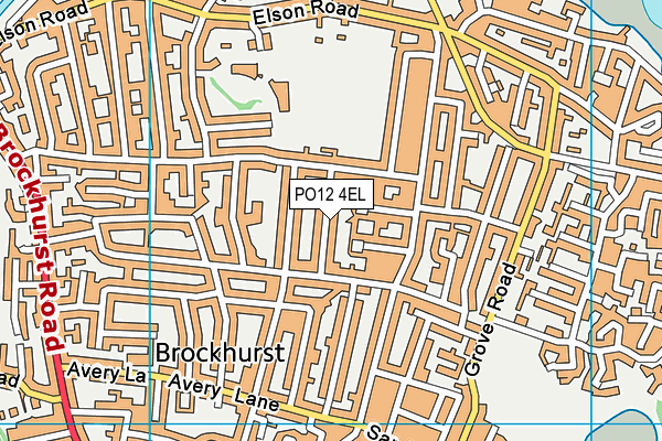 PO12 4EL map - OS VectorMap District (Ordnance Survey)