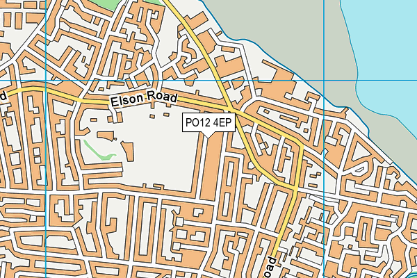 PO12 4EP map - OS VectorMap District (Ordnance Survey)