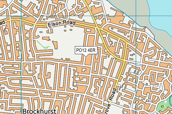 PO12 4ER map - OS VectorMap District (Ordnance Survey)
