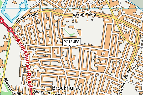 PO12 4ES map - OS VectorMap District (Ordnance Survey)