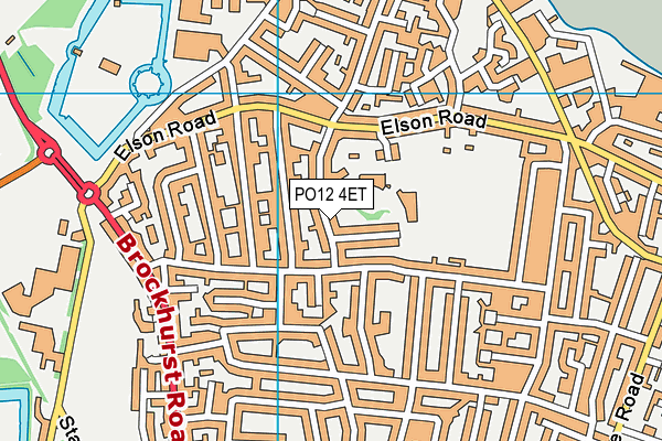 PO12 4ET map - OS VectorMap District (Ordnance Survey)