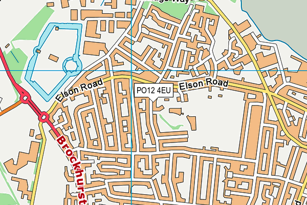 PO12 4EU map - OS VectorMap District (Ordnance Survey)
