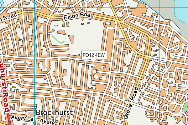 PO12 4EW map - OS VectorMap District (Ordnance Survey)